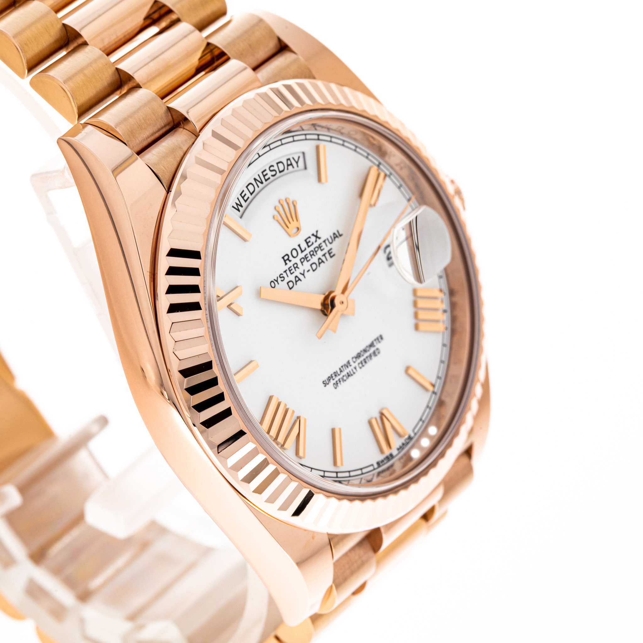 Day-Date 40 Roségold Weiß