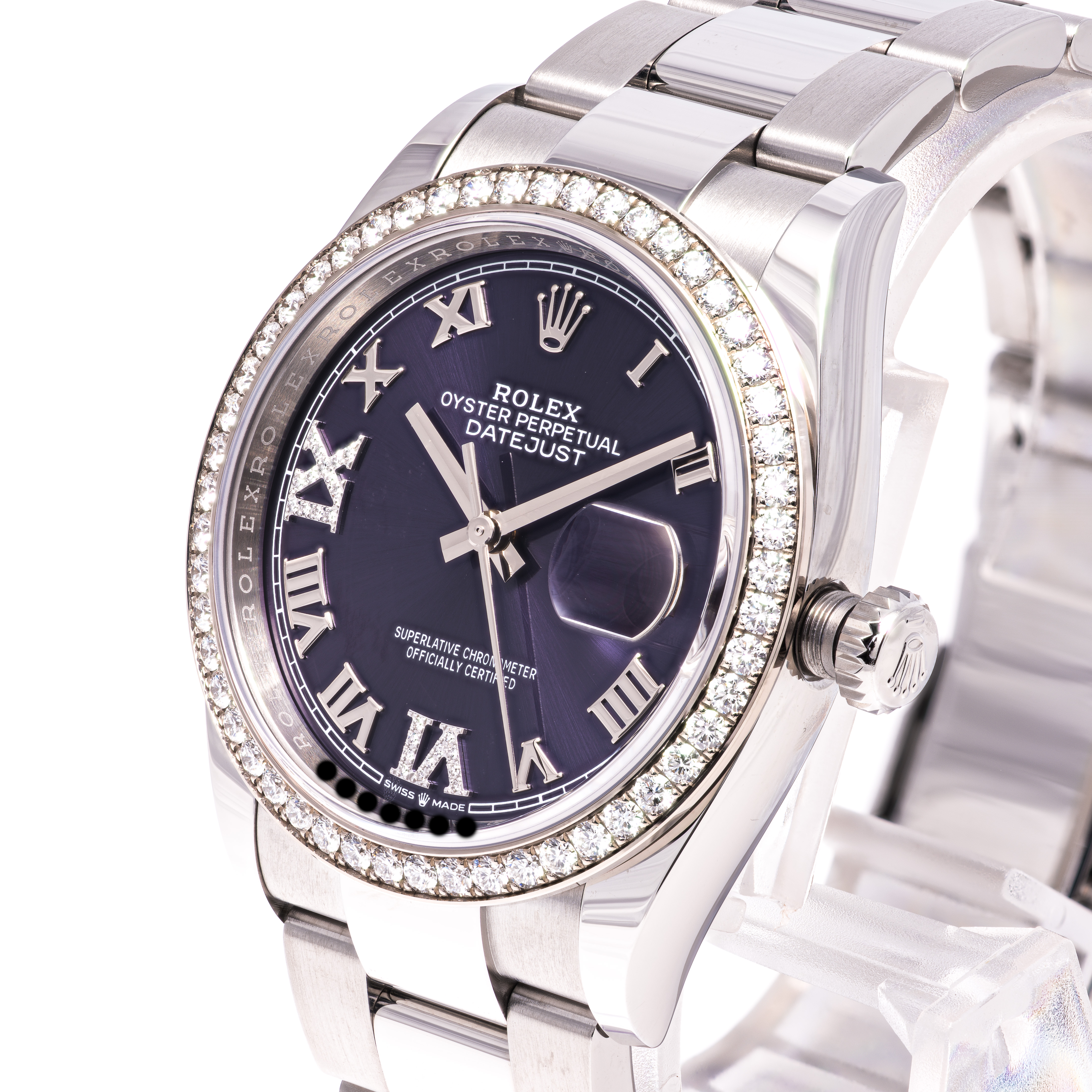 Datejust 36 Lila Original Diamanten