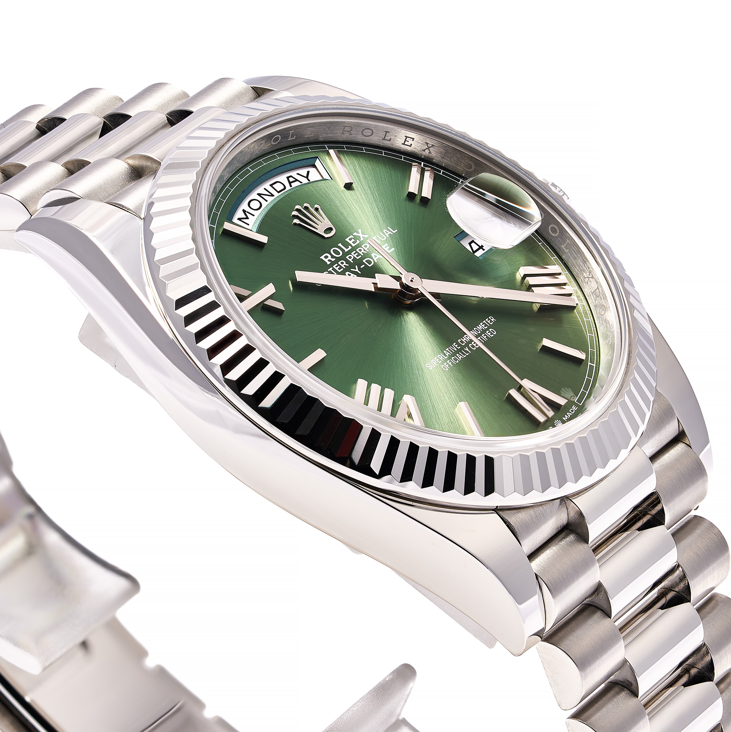 Day-Date 40 Platin Grün