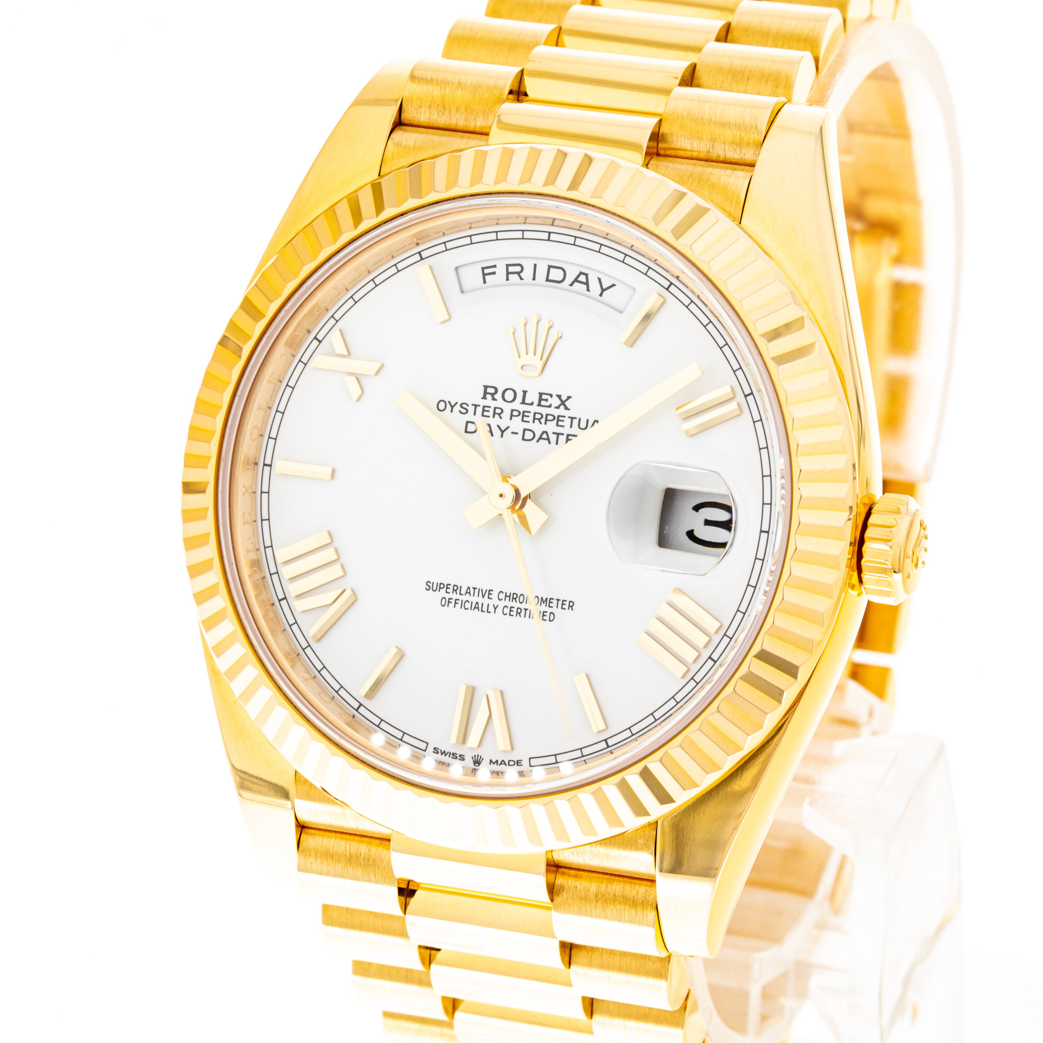 Day-Date 40 Gelbgold Weiß