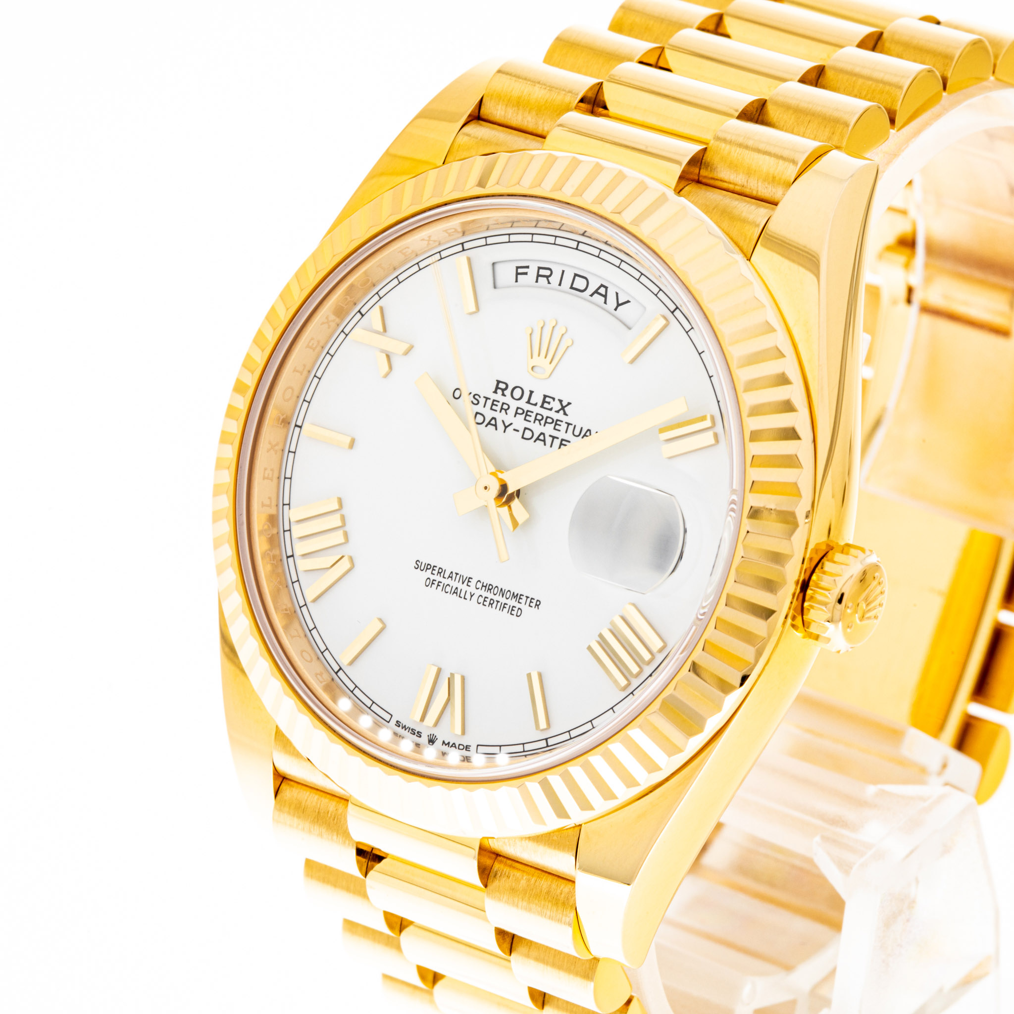 Day-Date 40 Gelbgold Weiß