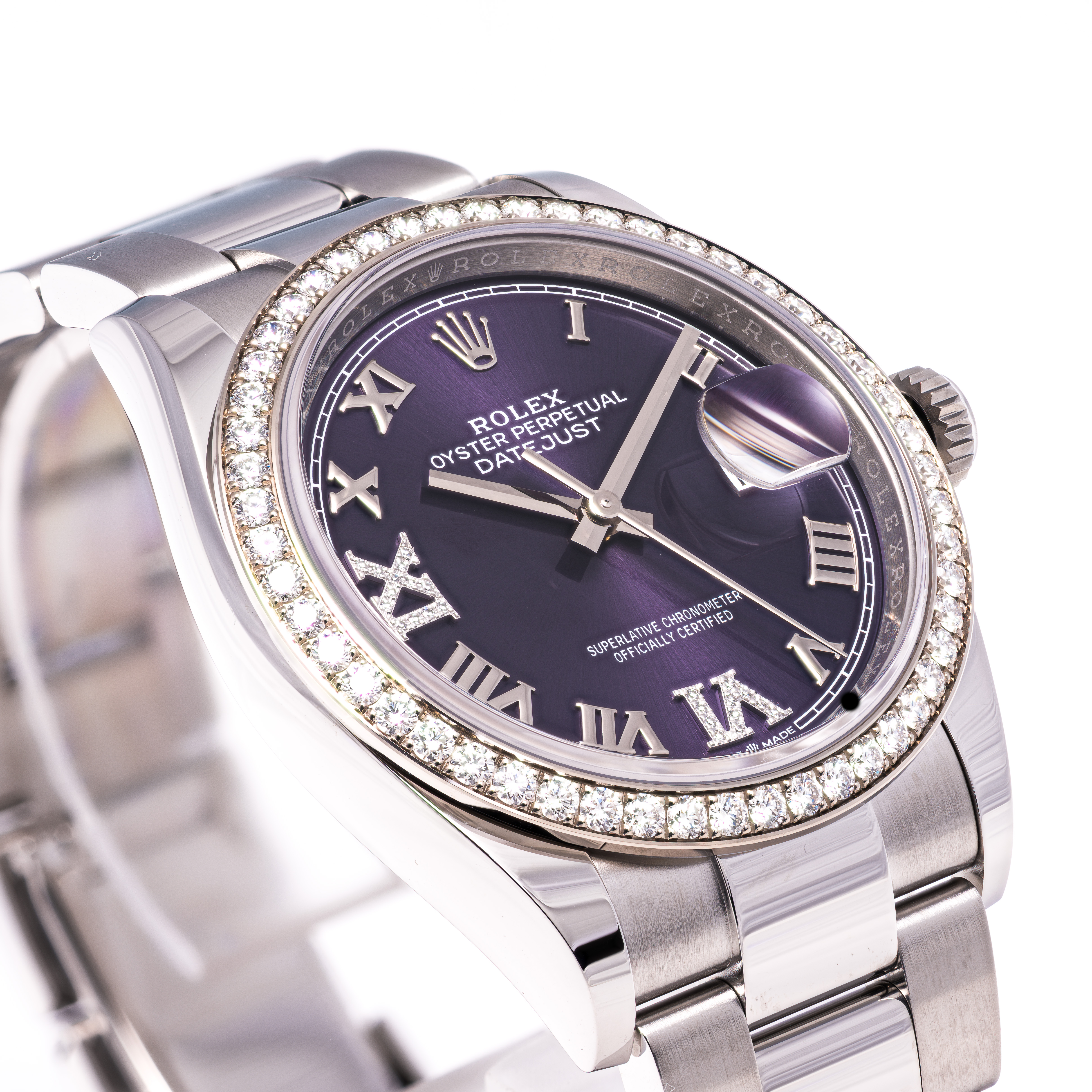 Datejust 36 Lila Original Diamanten