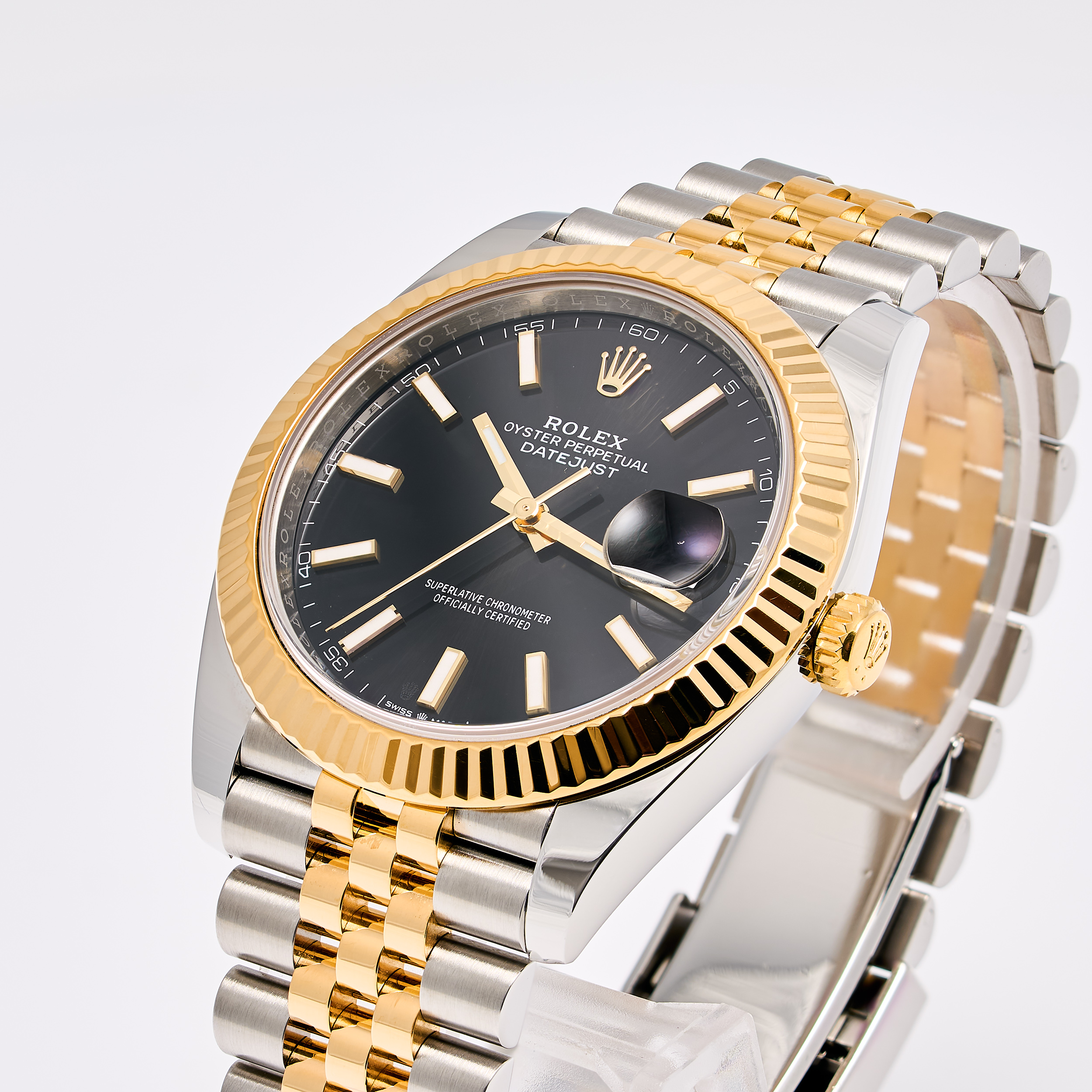 Datejust 41 Schwarz Stahl Gold