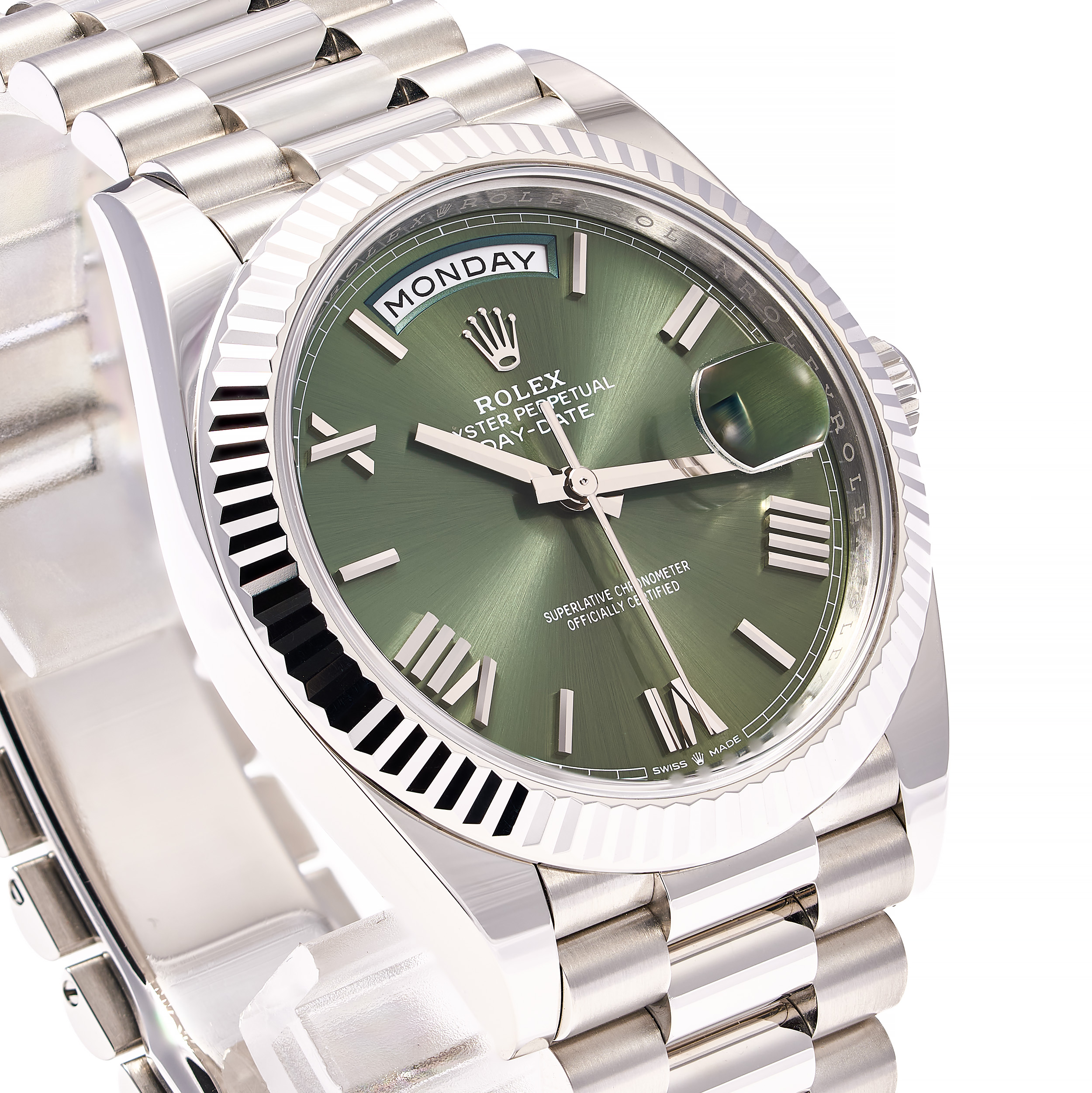 Day-Date 40 Platin Grün