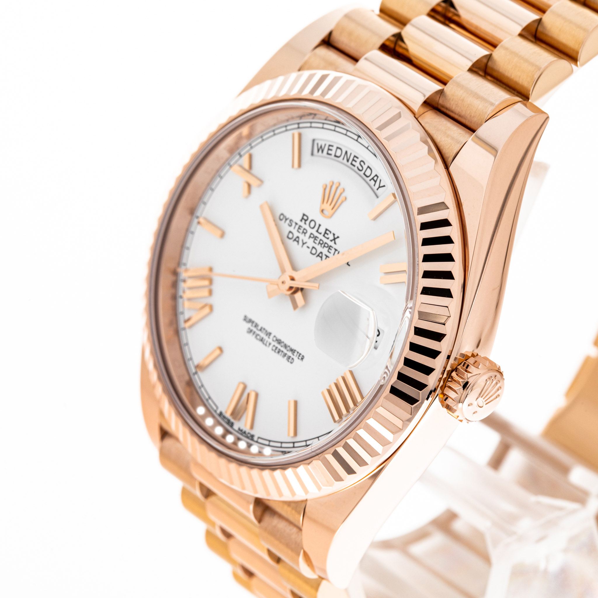 Day-Date 40 Roségold Weiß