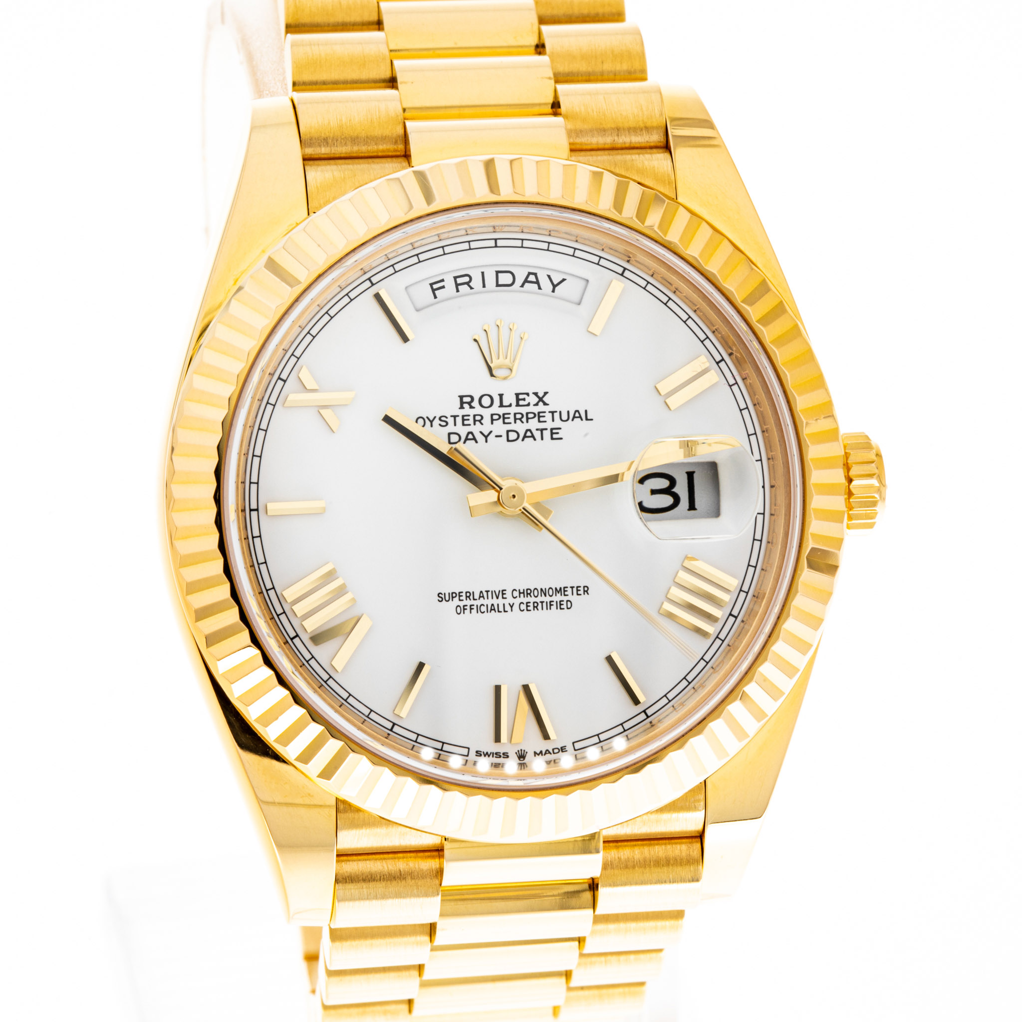 Day-Date 40 Gelbgold Weiß