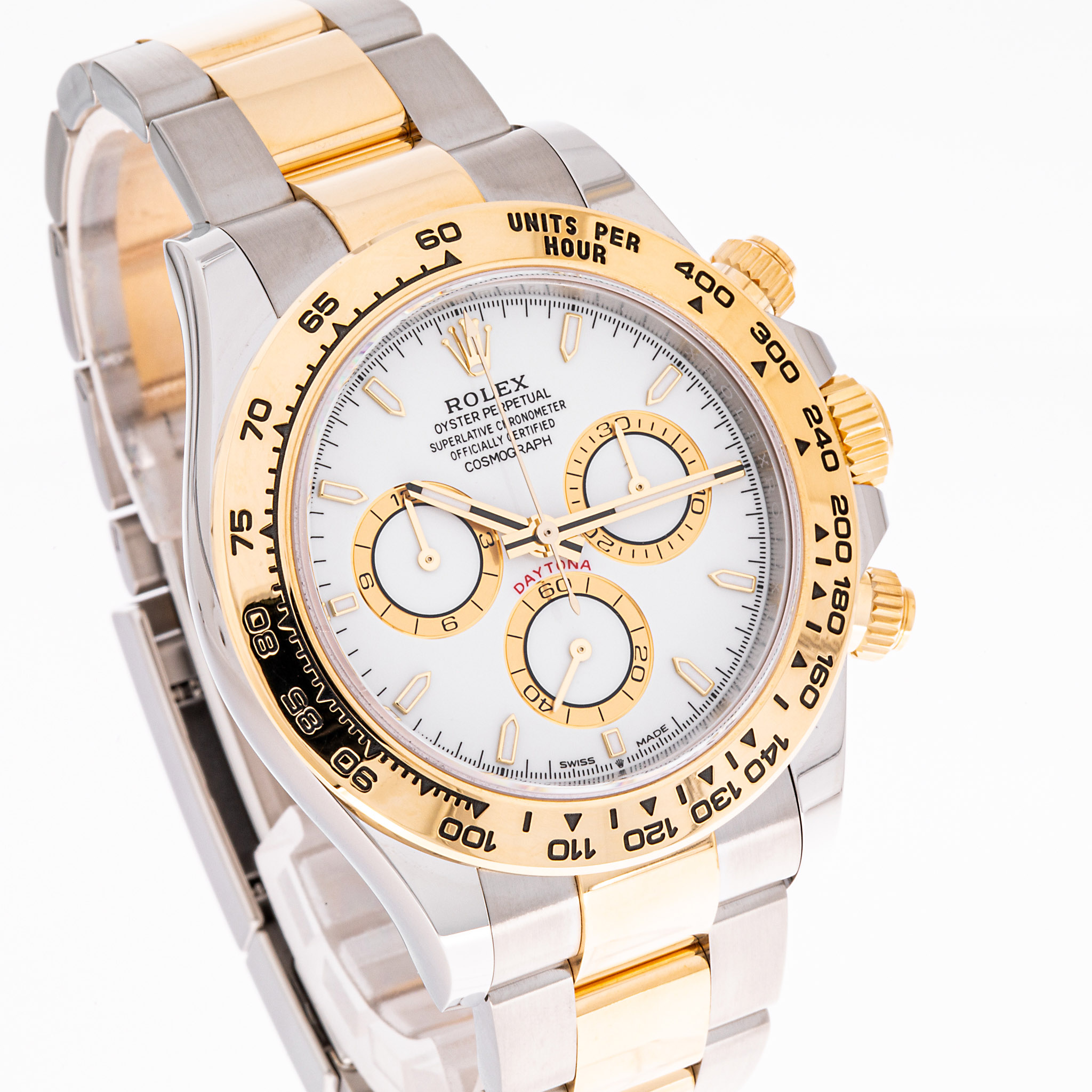 Daytona Stahl Gold Weiß