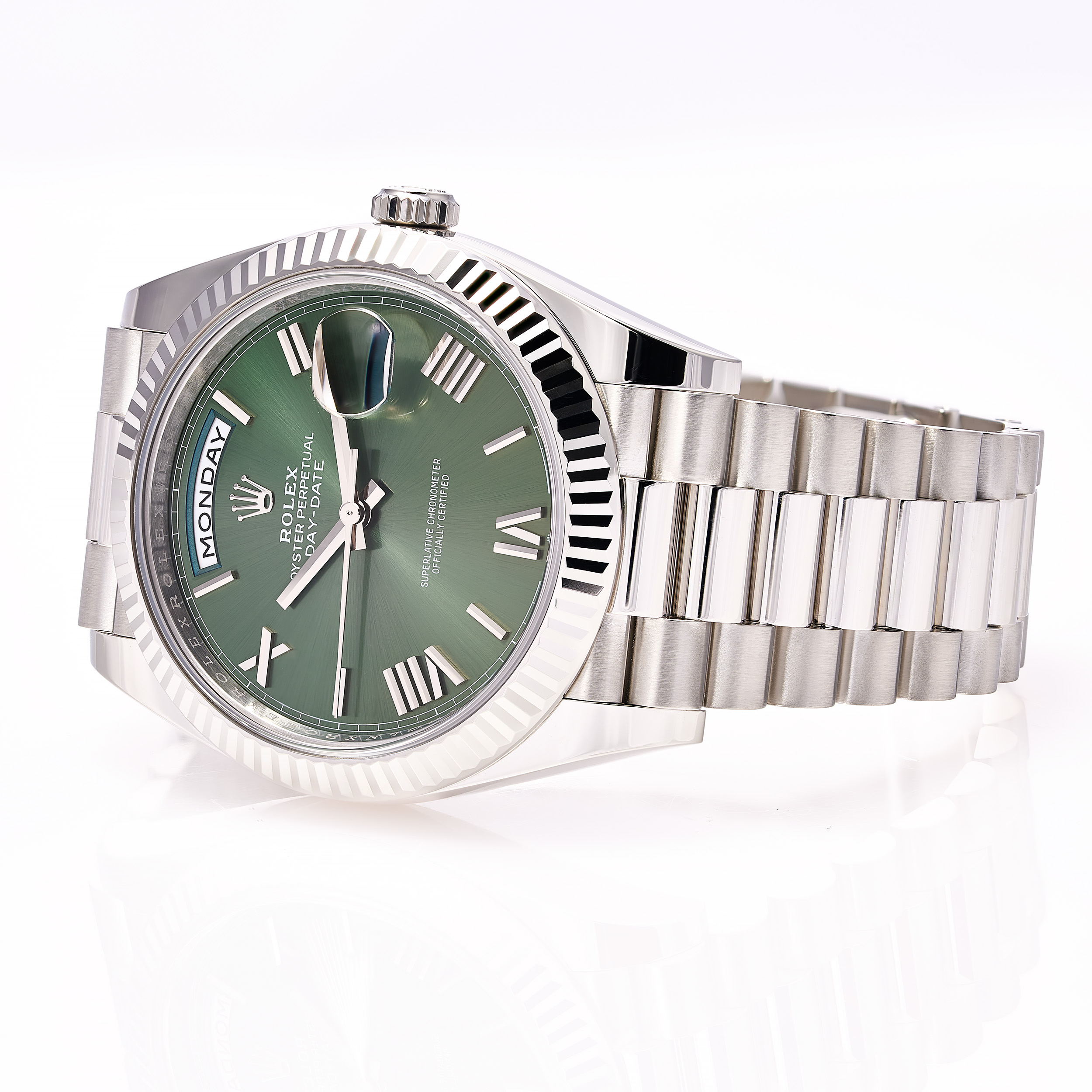 Day-Date 40 Platin Grün