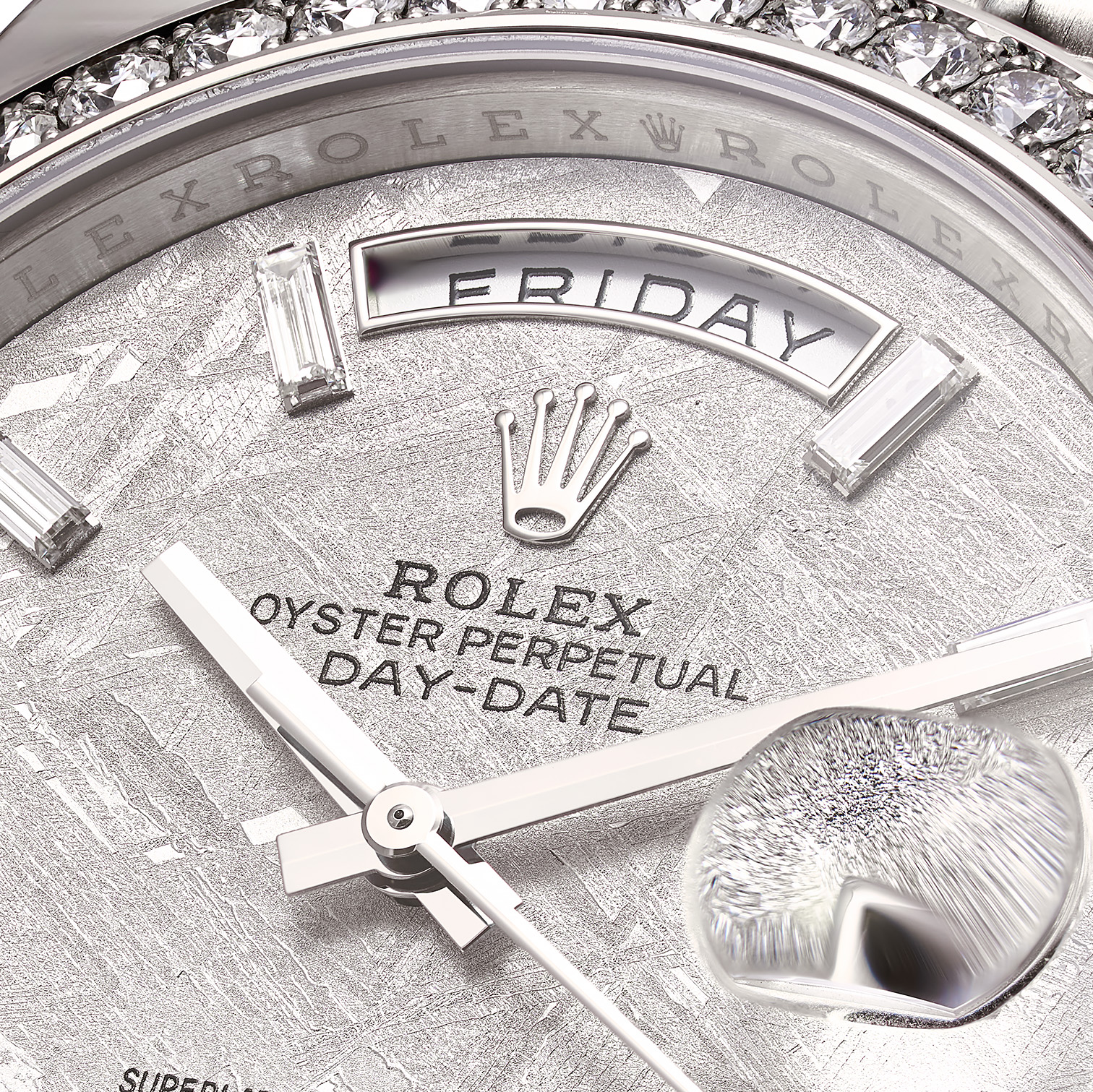Day-Date 40 Weißgold Diamant Baguette