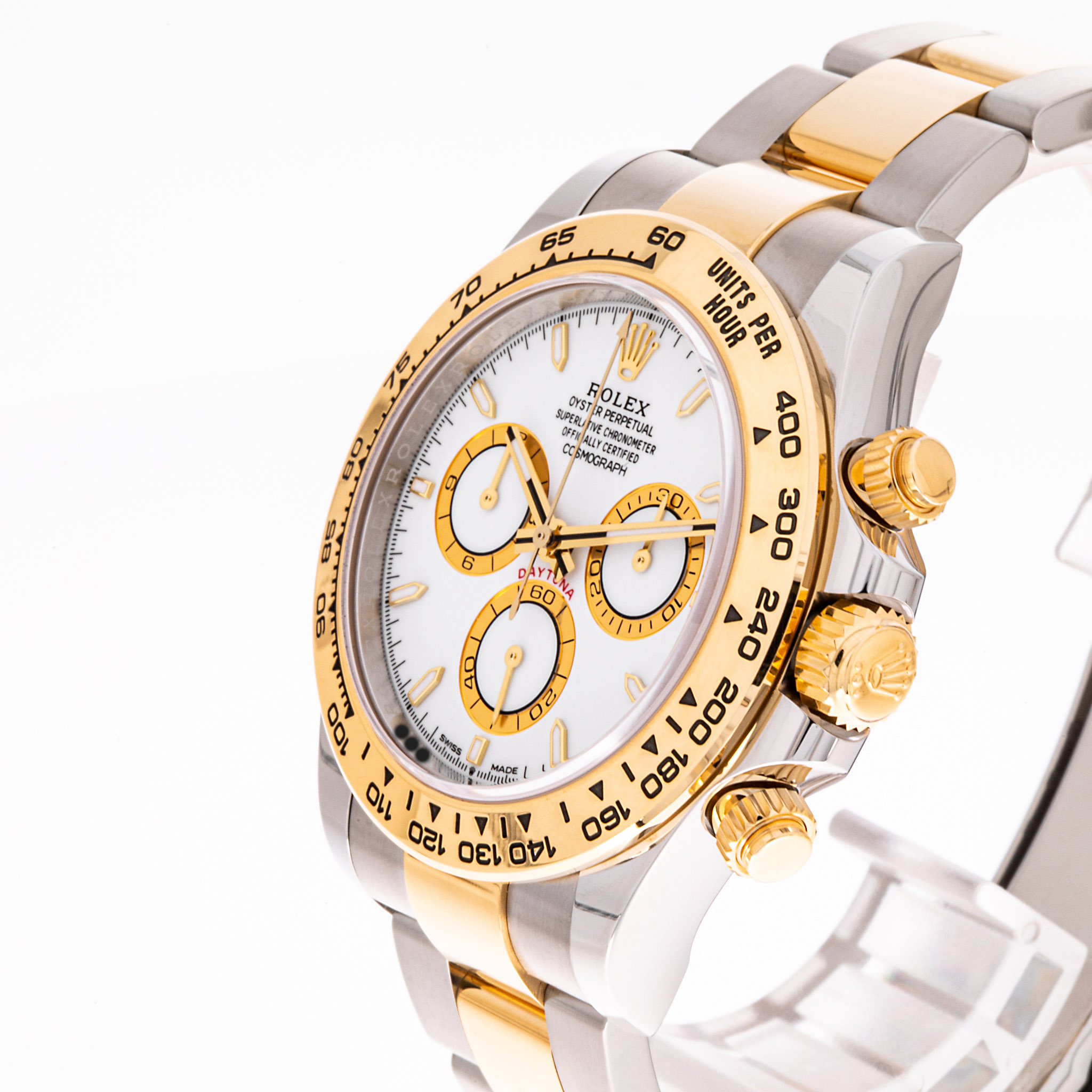 Daytona Stahl Gold Weiß