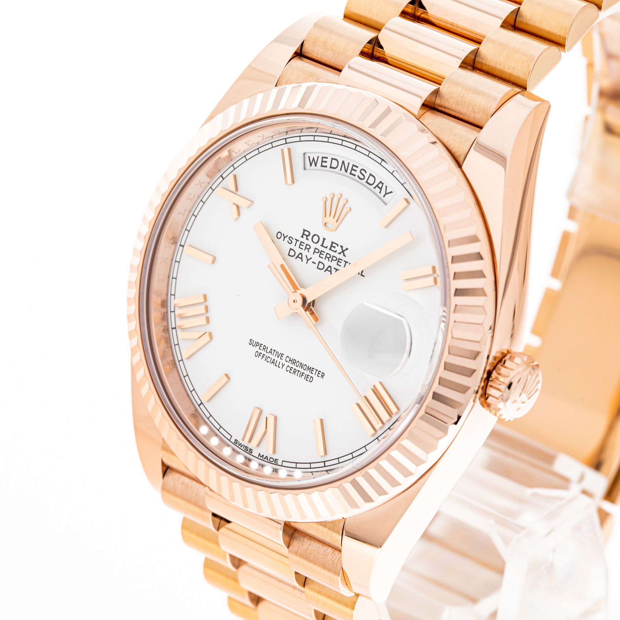 Day-Date 40 Roségold Weiß