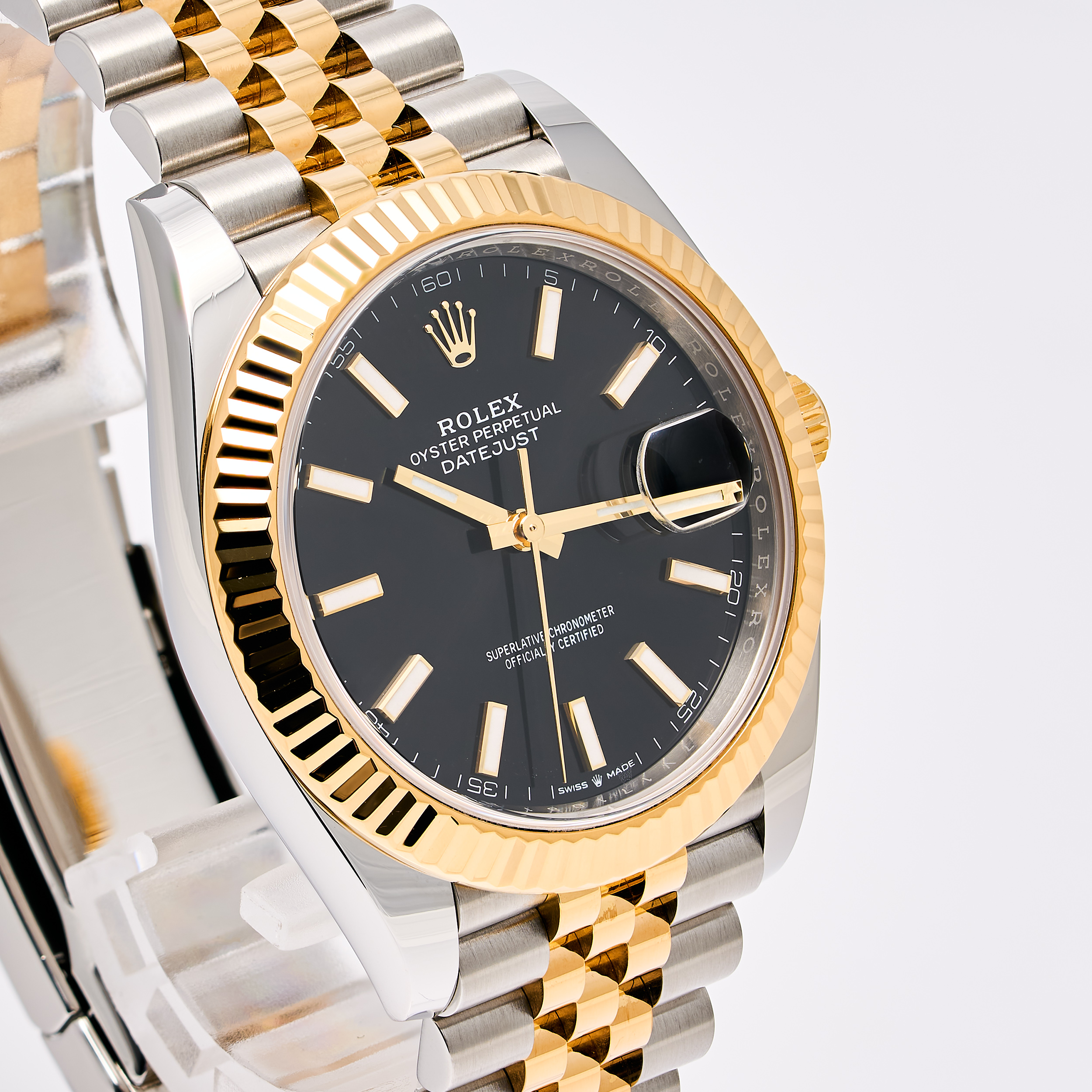 Datejust 41 Schwarz Stahl Gold