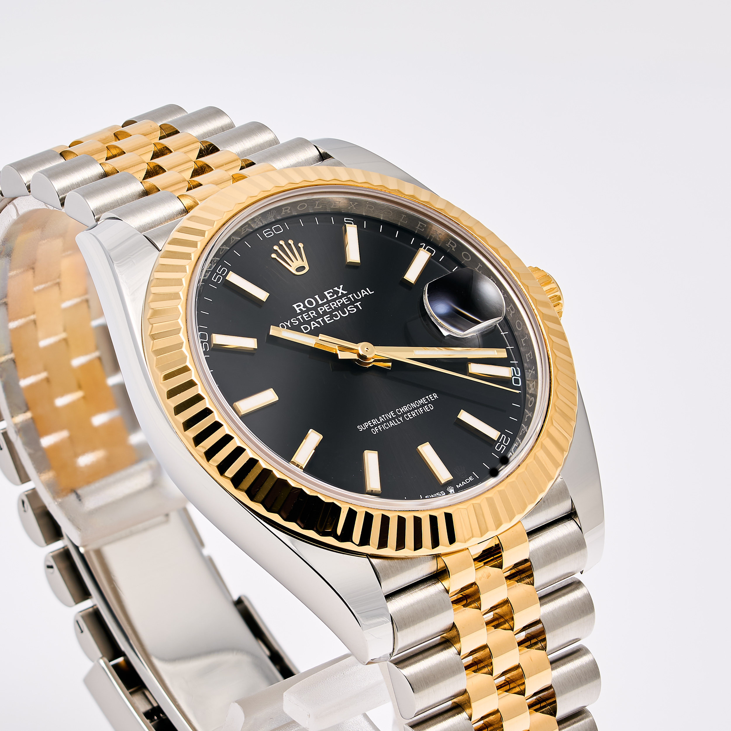 Datejust 41 Schwarz Stahl Gold