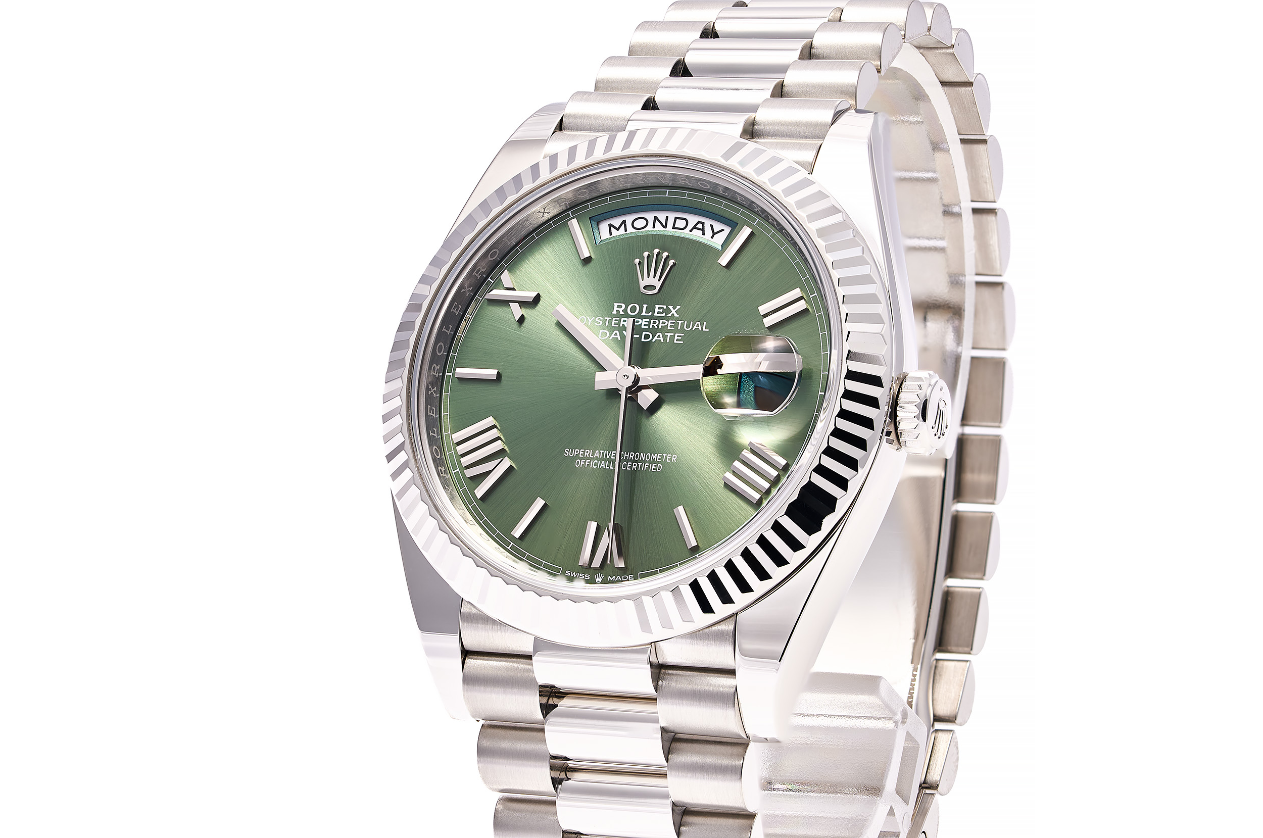 Day-Date 40 Platin Grün