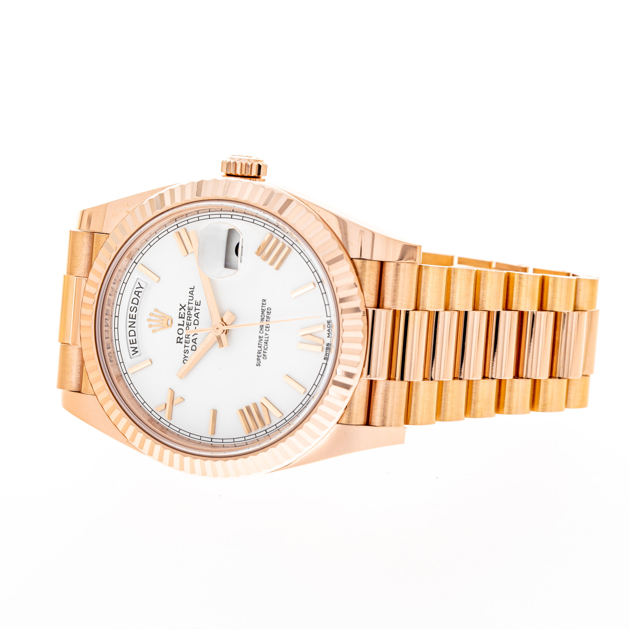 Day-Date 40 Roségold Weiß