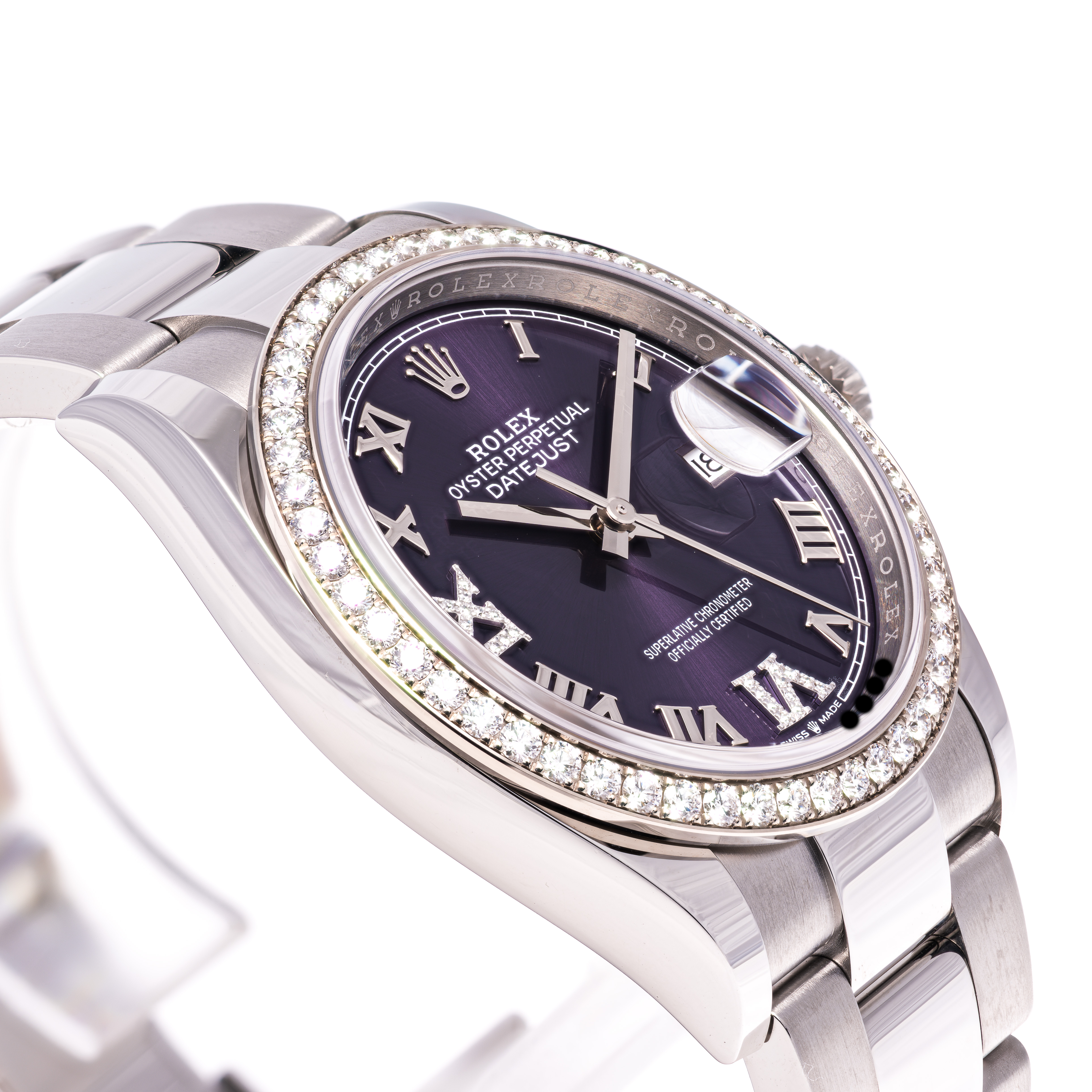Datejust 36 Lila Original Diamanten