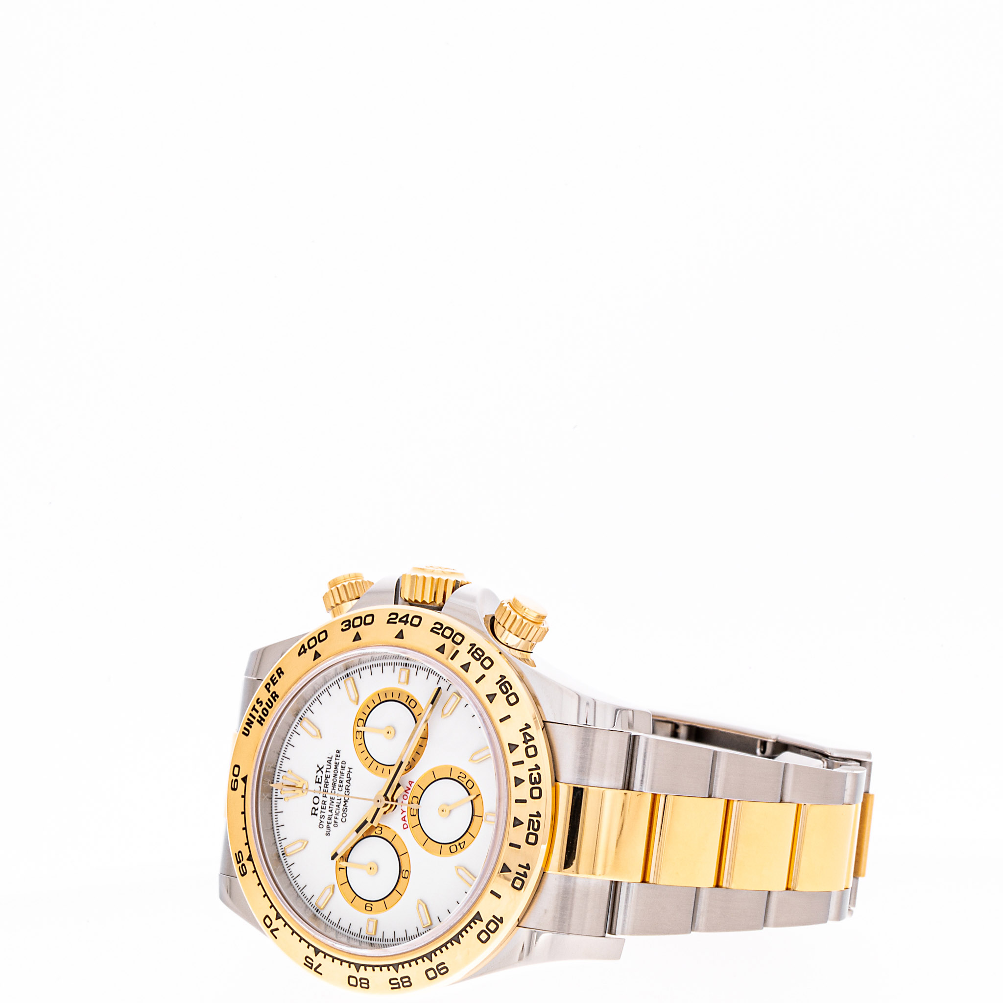 Daytona Stahl Gold Weiß