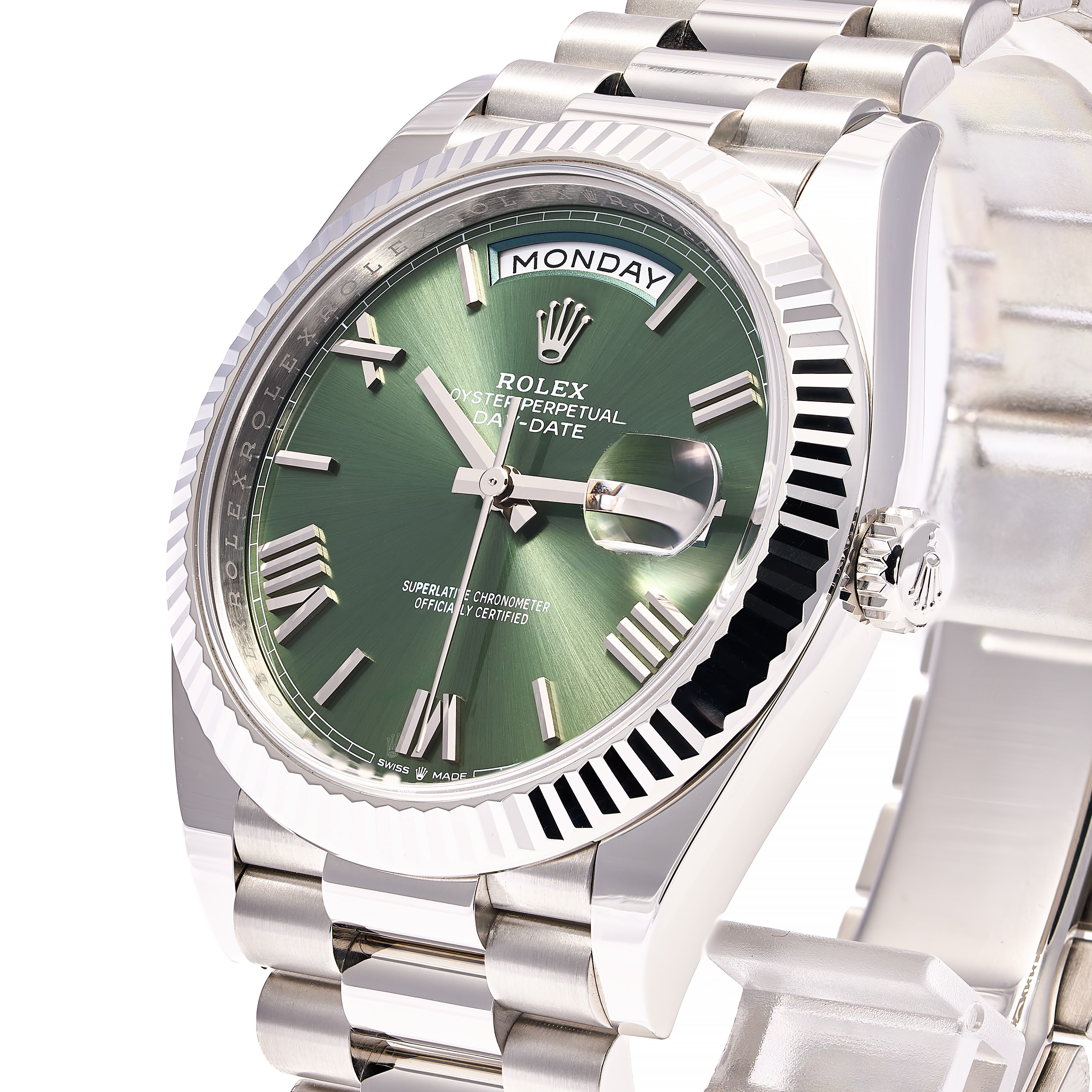 Day-Date 40 Platin Grün
