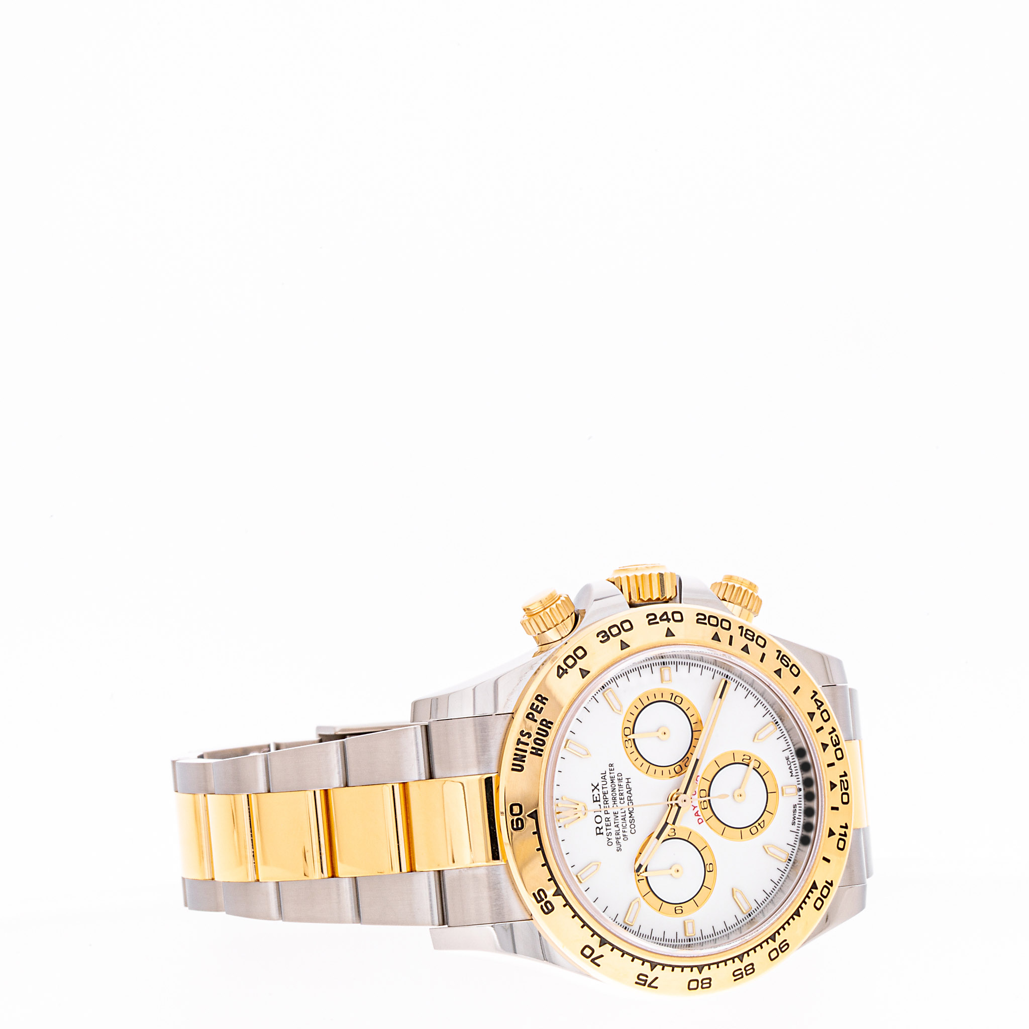 Daytona Stahl Gold Weiß