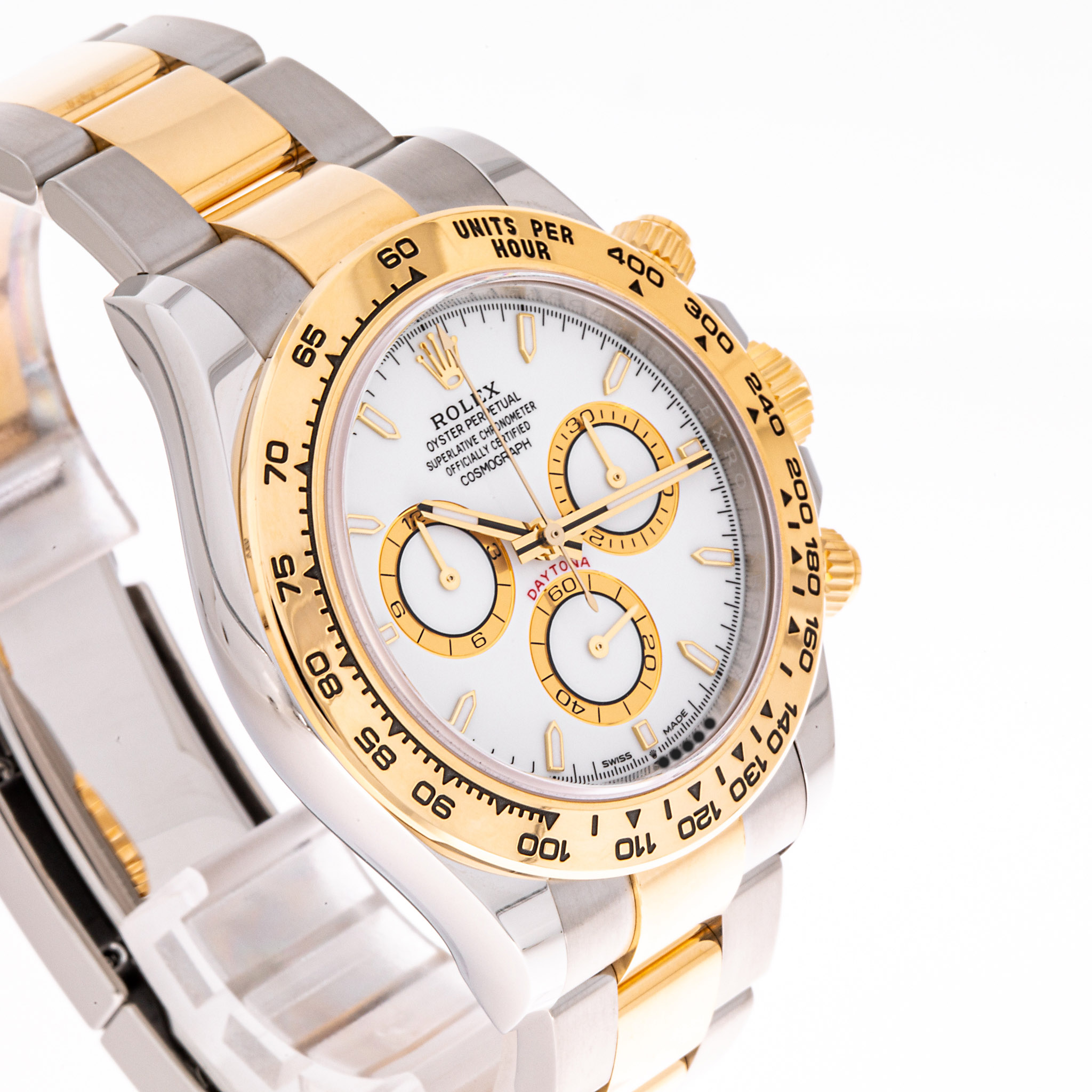 Daytona Stahl Gold Weiß