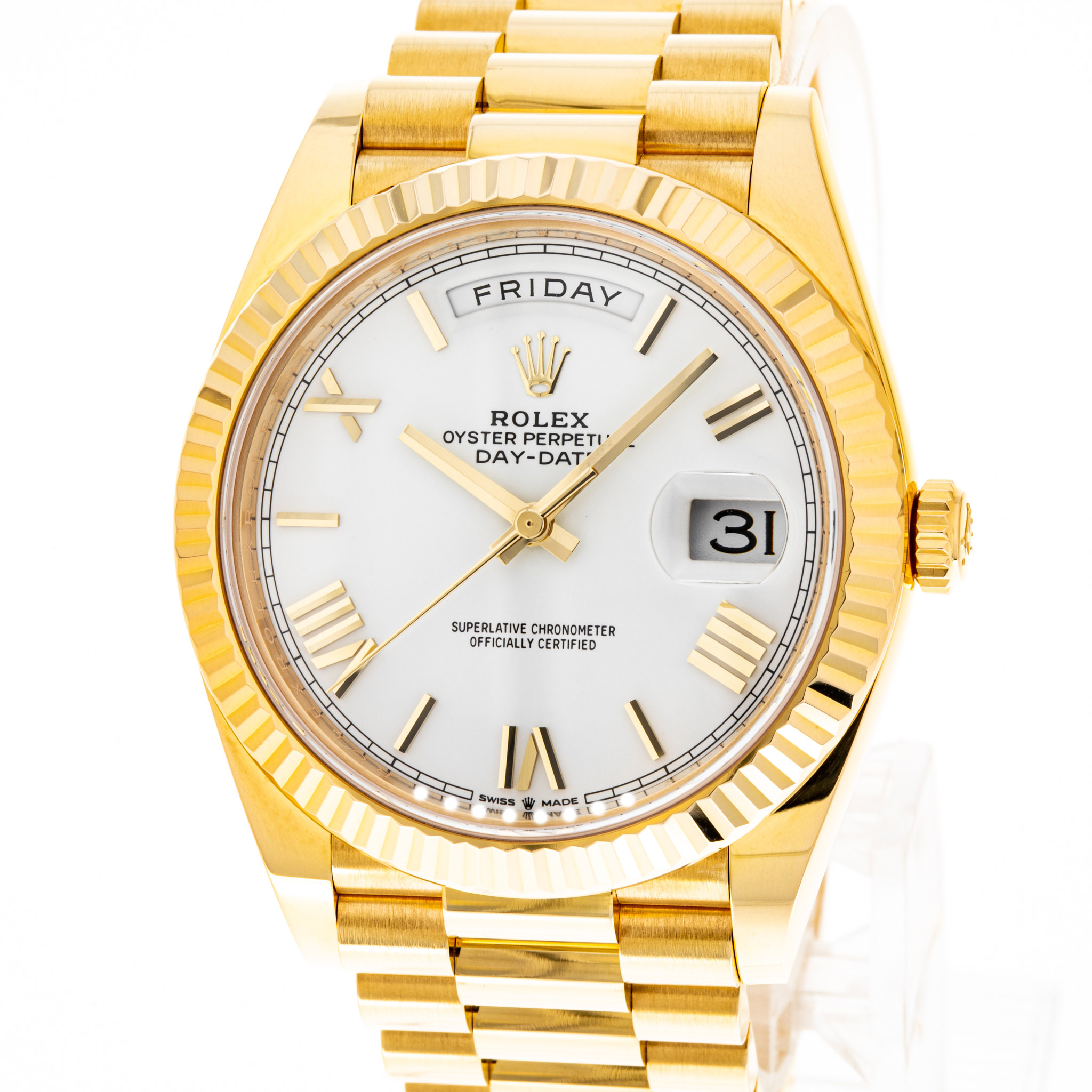 Day-Date 40 Gelbgold Weiß