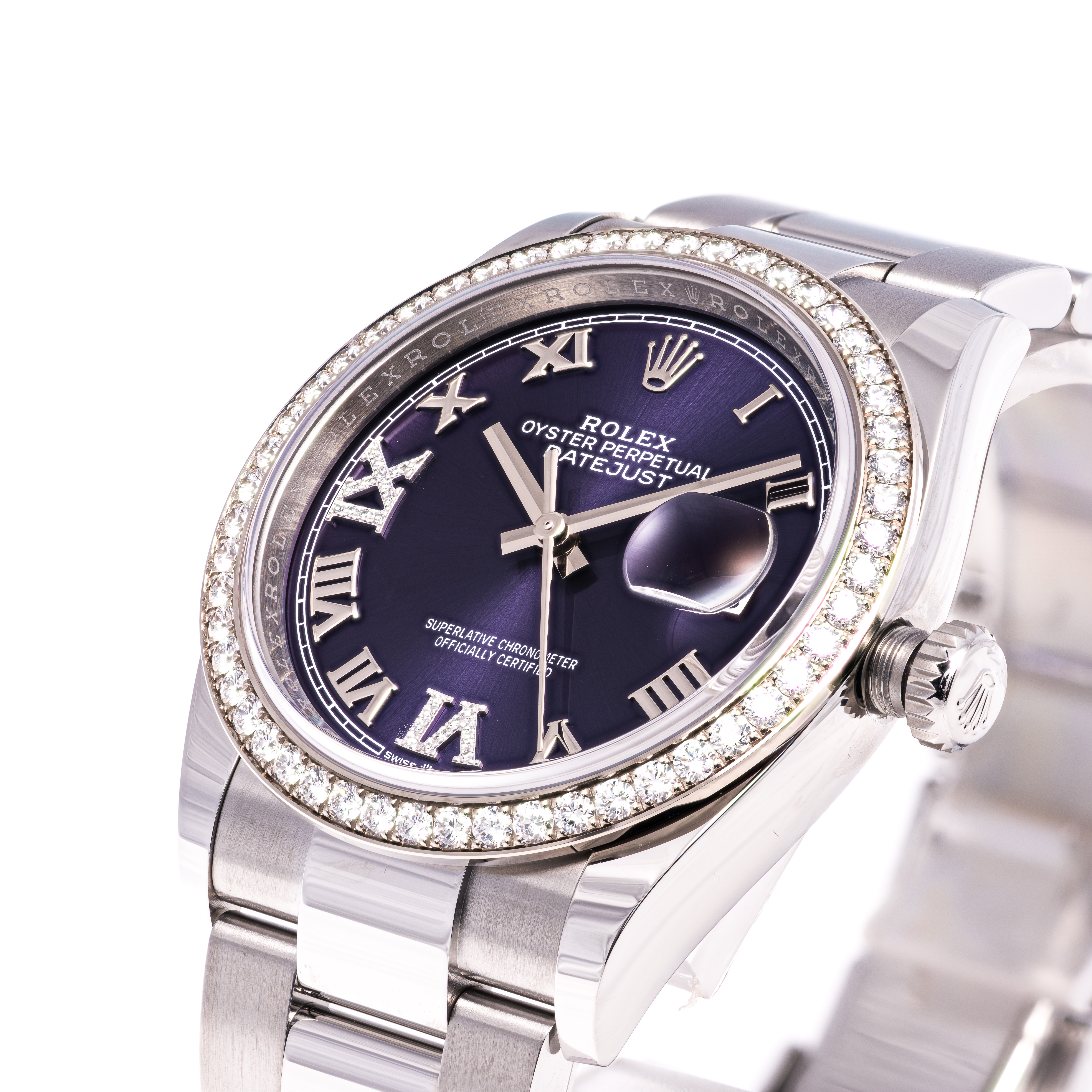 Datejust 36 Lila Original Diamanten