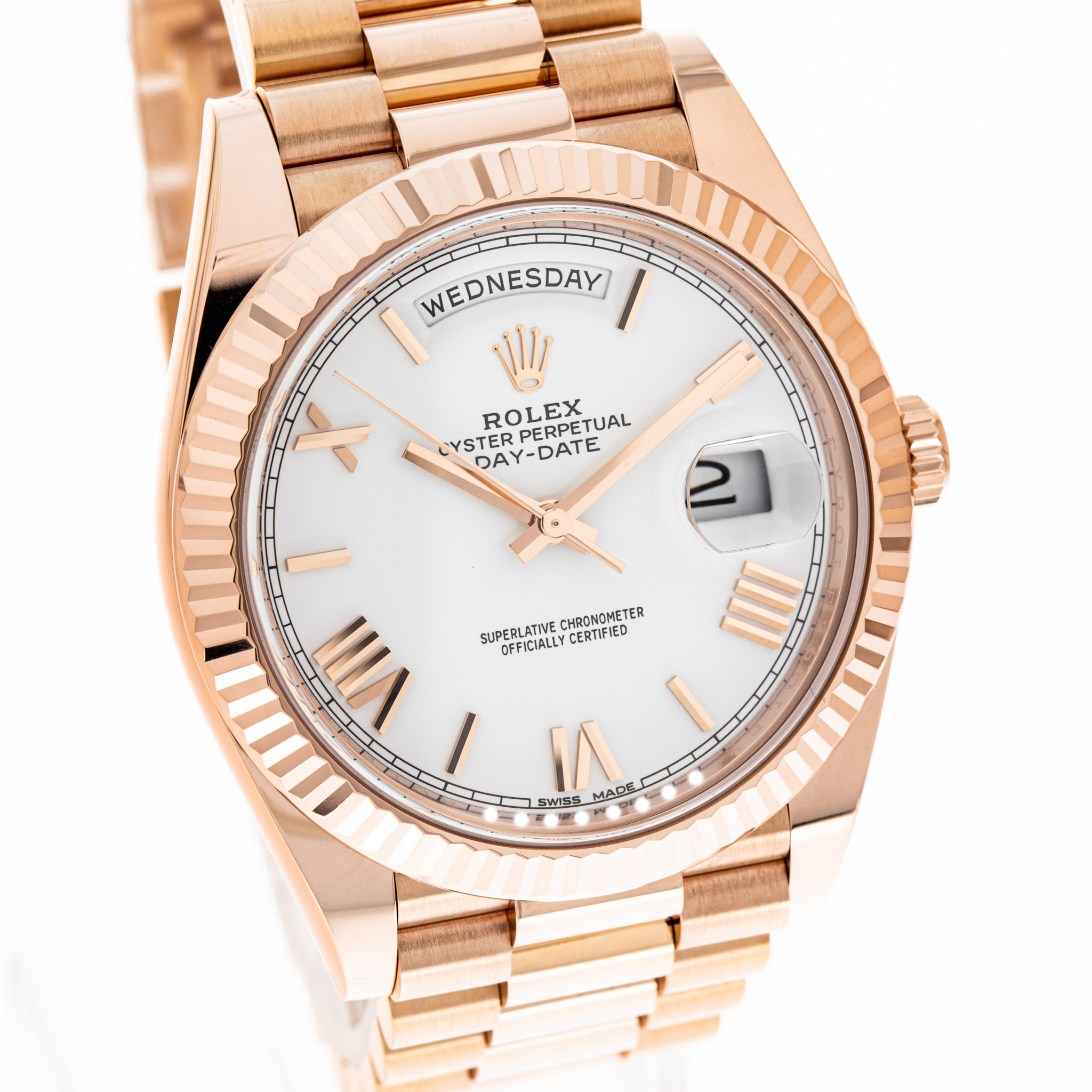 Day-Date 40 Roségold Weiß