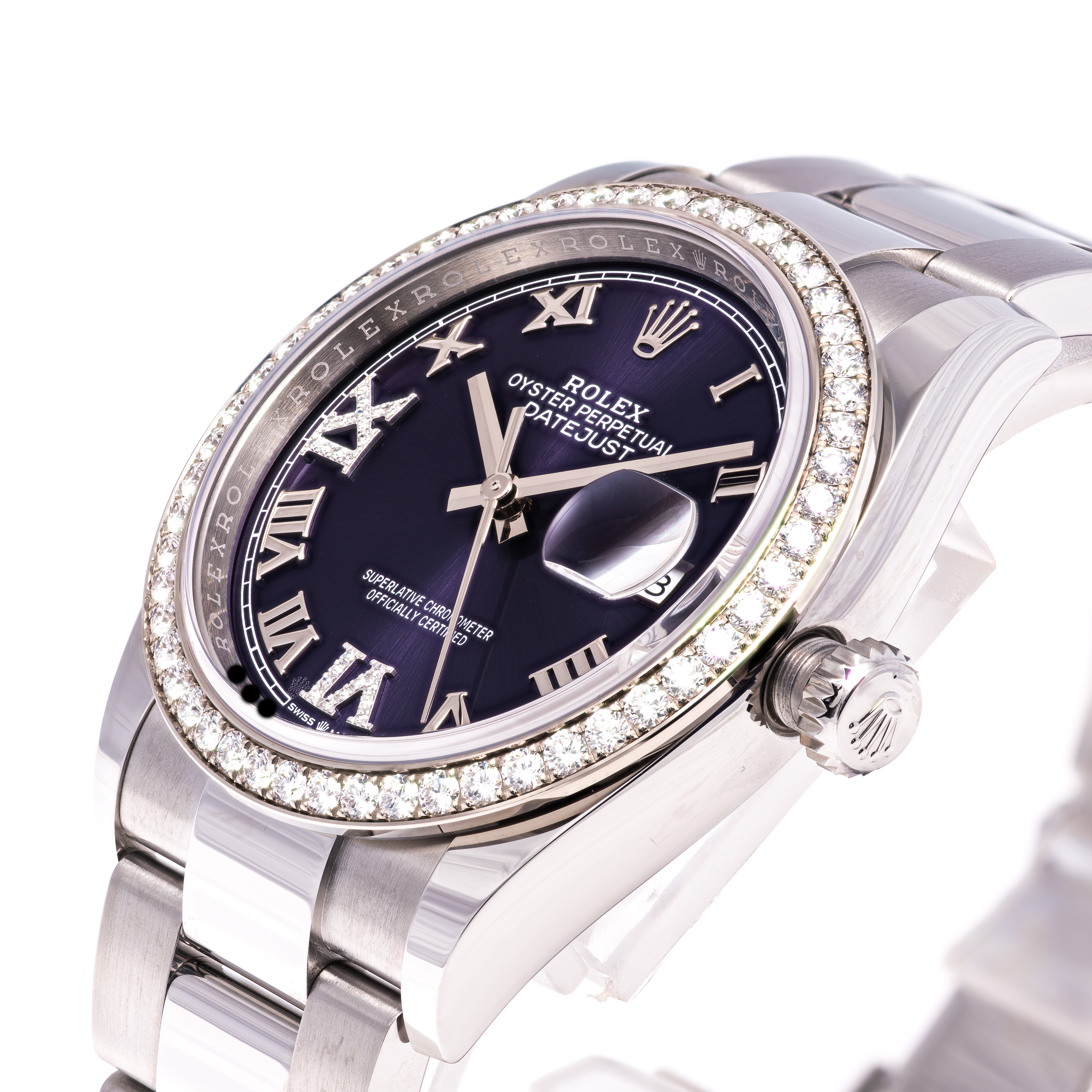 Datejust 36 Lila Original Diamanten