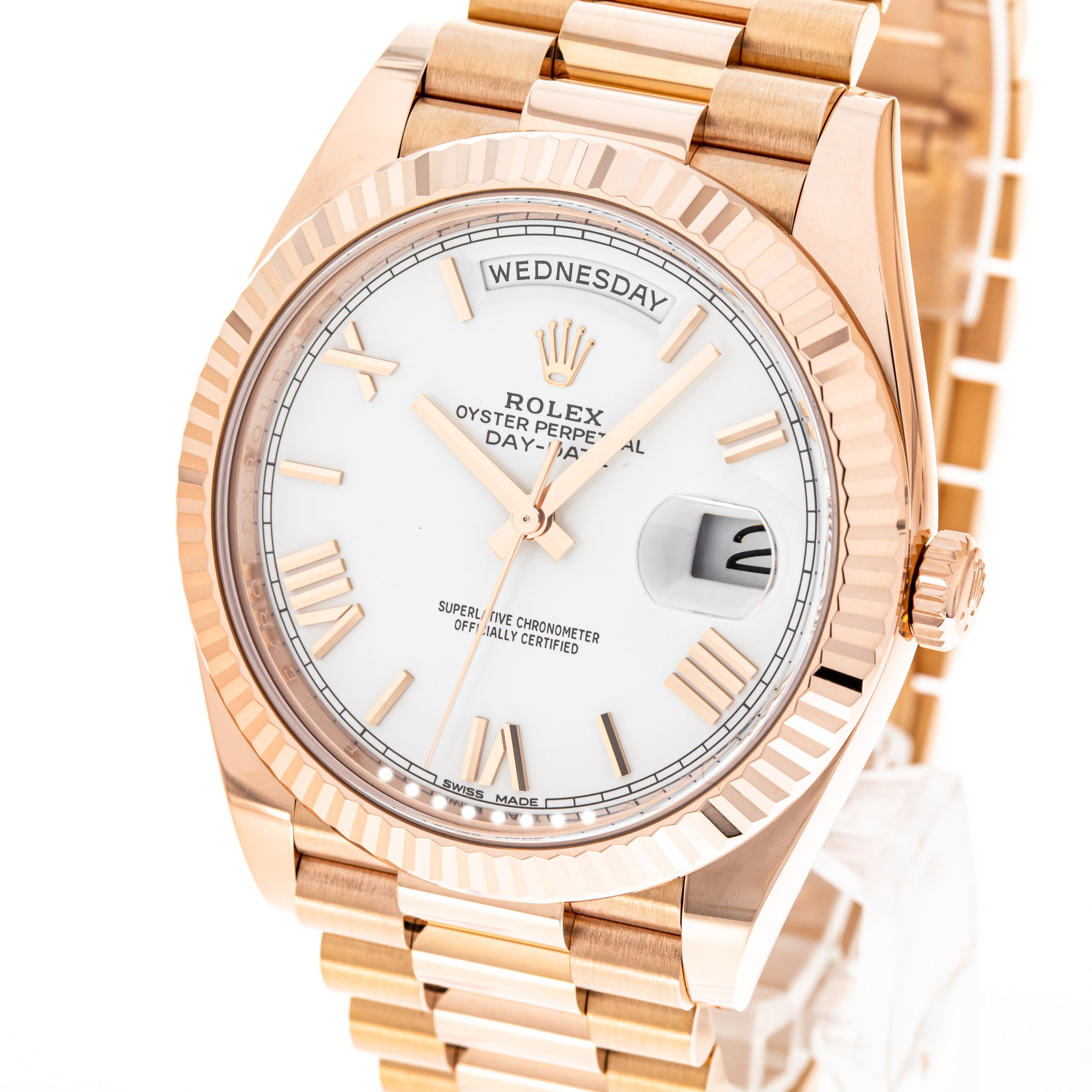Day-Date 40 Roségold Weiß