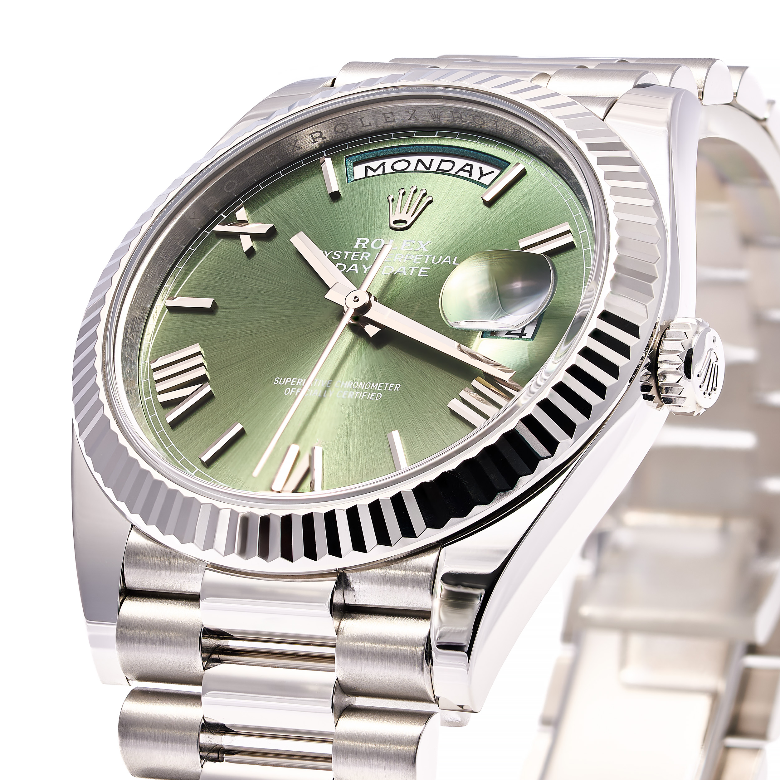 Day-Date 40 Platin Grün
