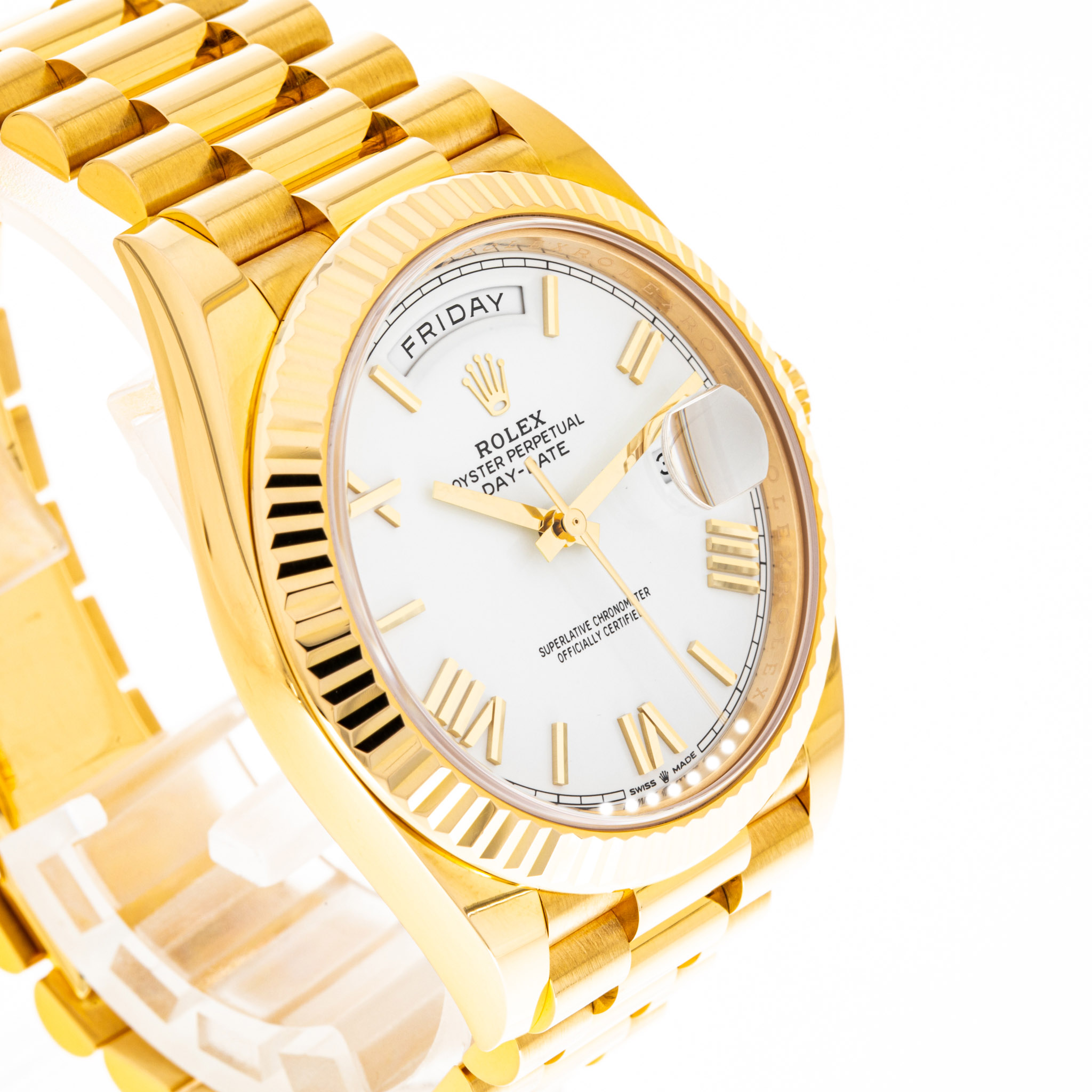Day-Date 40 Gelbgold Weiß