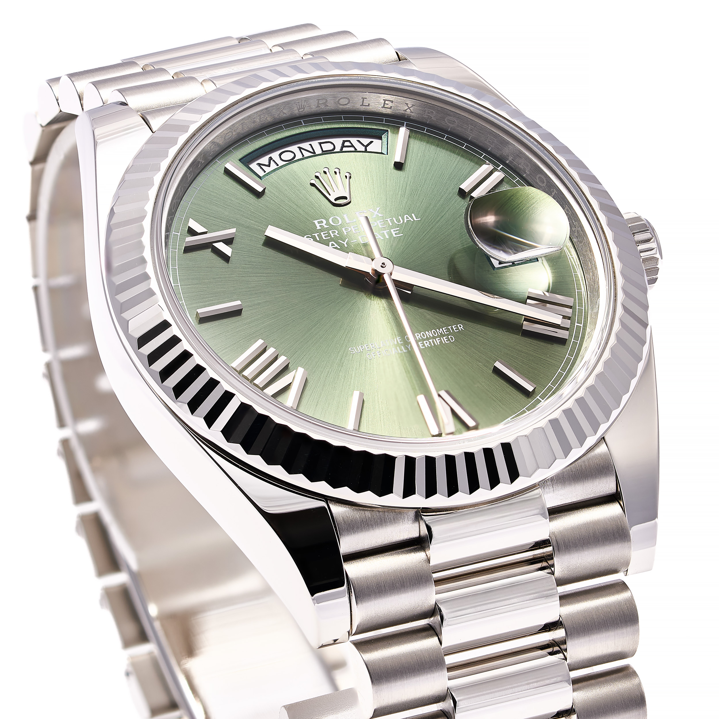 Day-Date 40 Platin Grün